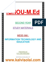 Ignou M Ed Mese 066 Study Material