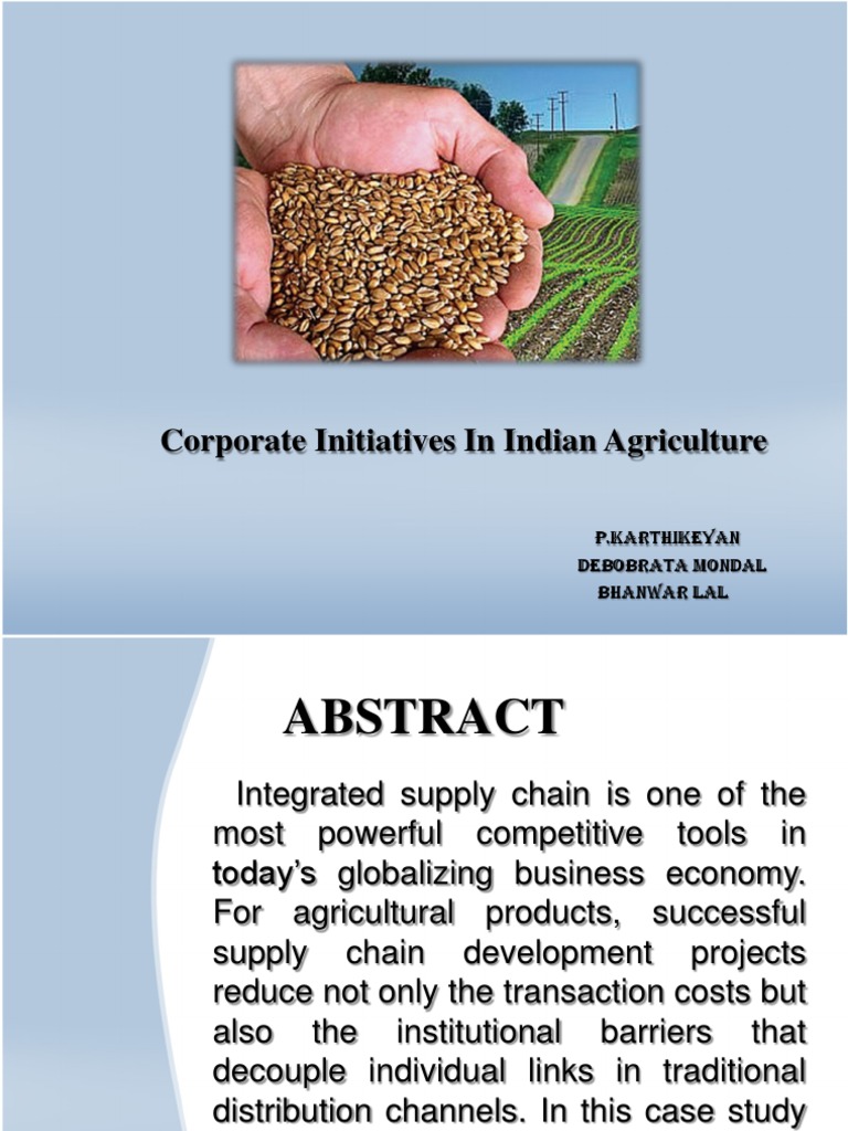 Case Study Agriculture Prices