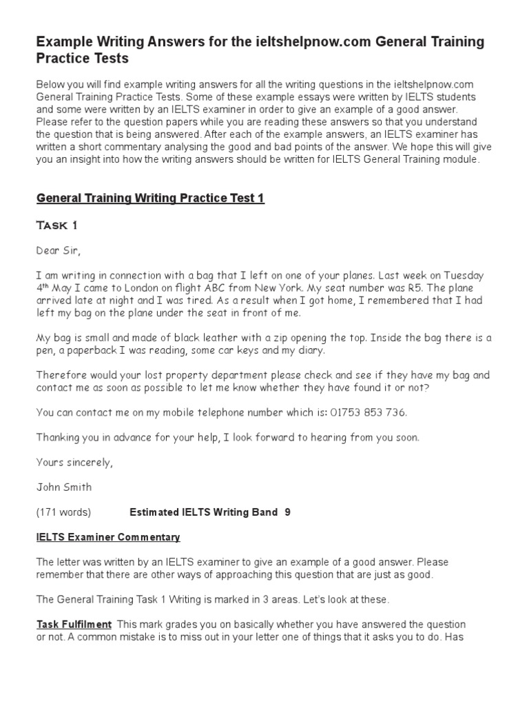 for Writing essay ielts general training | 