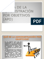 Teoría de La Administración Por Objetivos (APO)