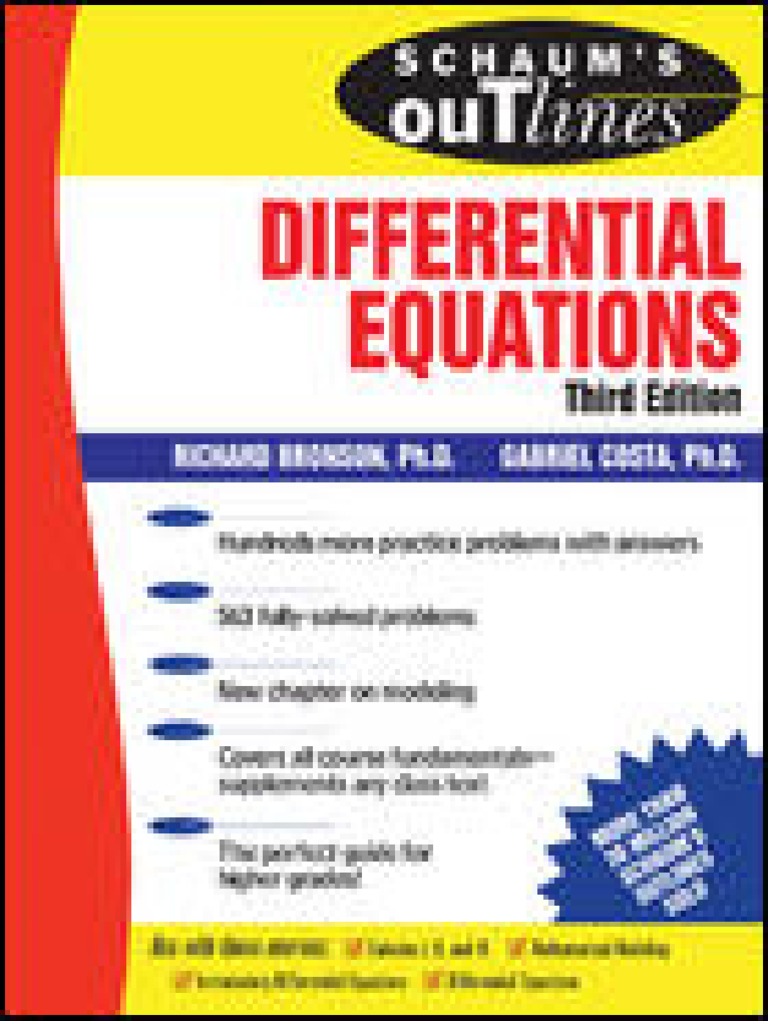 Schaum S Outline of Differential Equations.3Ed PDF PDF Equations