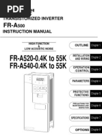 Mitsubishi a700 Manual | Power Inverter | Electric Motor