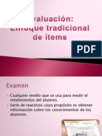 Evaluación Enfoque Tradicional de Ítems