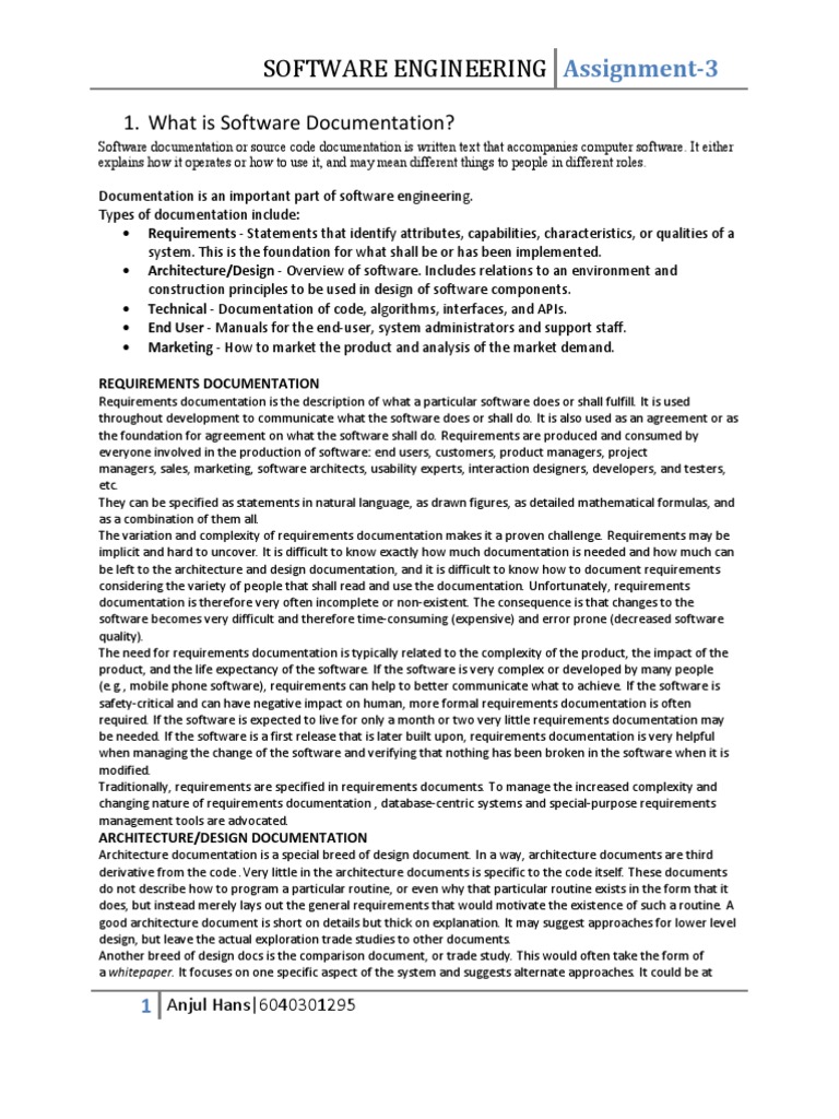 Understanding Software Documentation Types | PDF | Software | Computer ...