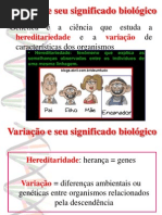 Aula 2 -Variação e Seu Significado Biológico