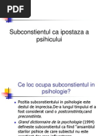 Subconstientul CA Ipostaza A Psihicului