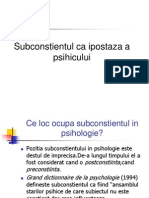 Subconstientul CA Ipostaza A Psihicului