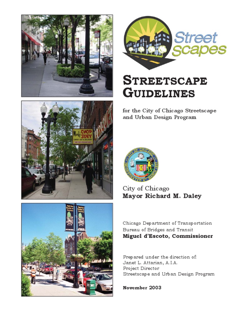 Streetscape Design Guidelines Pdf Pedestrian Crossing Street
