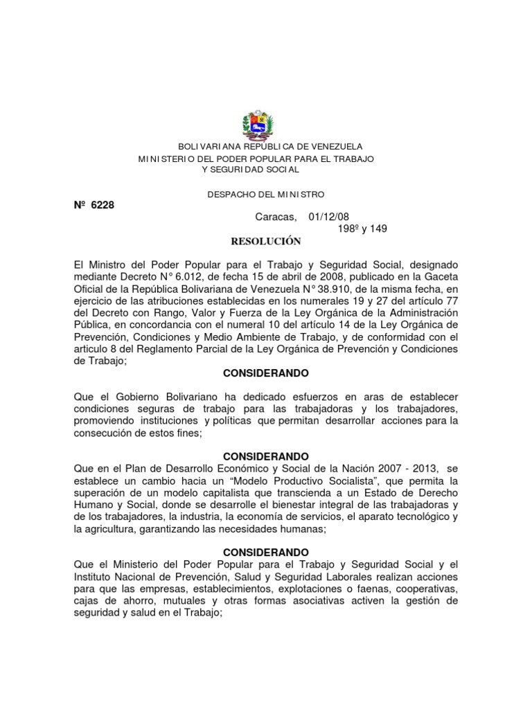 Norma Tecnica NT 02 2008 | PDF | Derecho laboral | Seguridad y salud ...