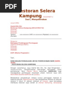 Rancangan Perniagaan Restoran