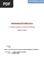 PROGRAMACIÓN - OPOSICIONES Ingreso Cuerpos Docentes Secundaria ESO y Bachillerato Junio 09 CATALUÑA