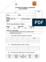 Evaluación Formativa de Lenguaje y Comunicación