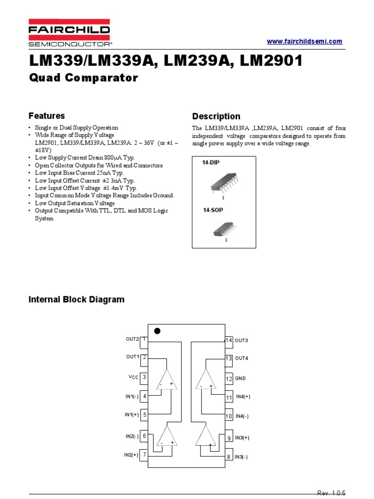 LM339 LM239 LM2901 Datasheet | Manufactured Goods | Computer Engineering