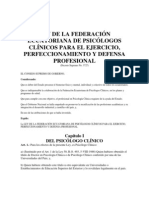 Ley de La Federacin Ecuatoriana de Psiclogos Clnicos para El Ejercicio Perfeccionamiento y Defensa Profesional