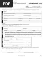 Reinstatement Form