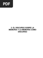4-El Discurso Sobre La Memoria