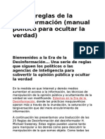 Las 25 Reglas de La Desinformación