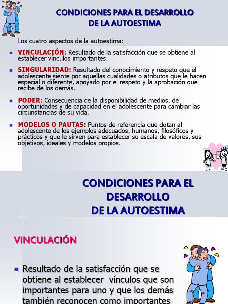 Condiciones de Autoestima | PDF | Autoestima | Toma de decisiones
