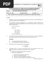 Mehran University of Engineering & Technology: Advanced Operation Research