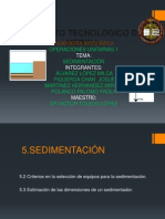 sedimentación unidad 5