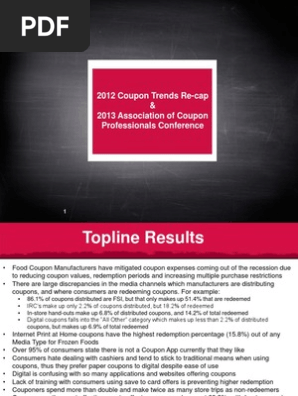2012 End Year Coupon Report