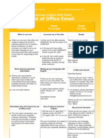 Out of Office Email: Business English Skill Sheet
