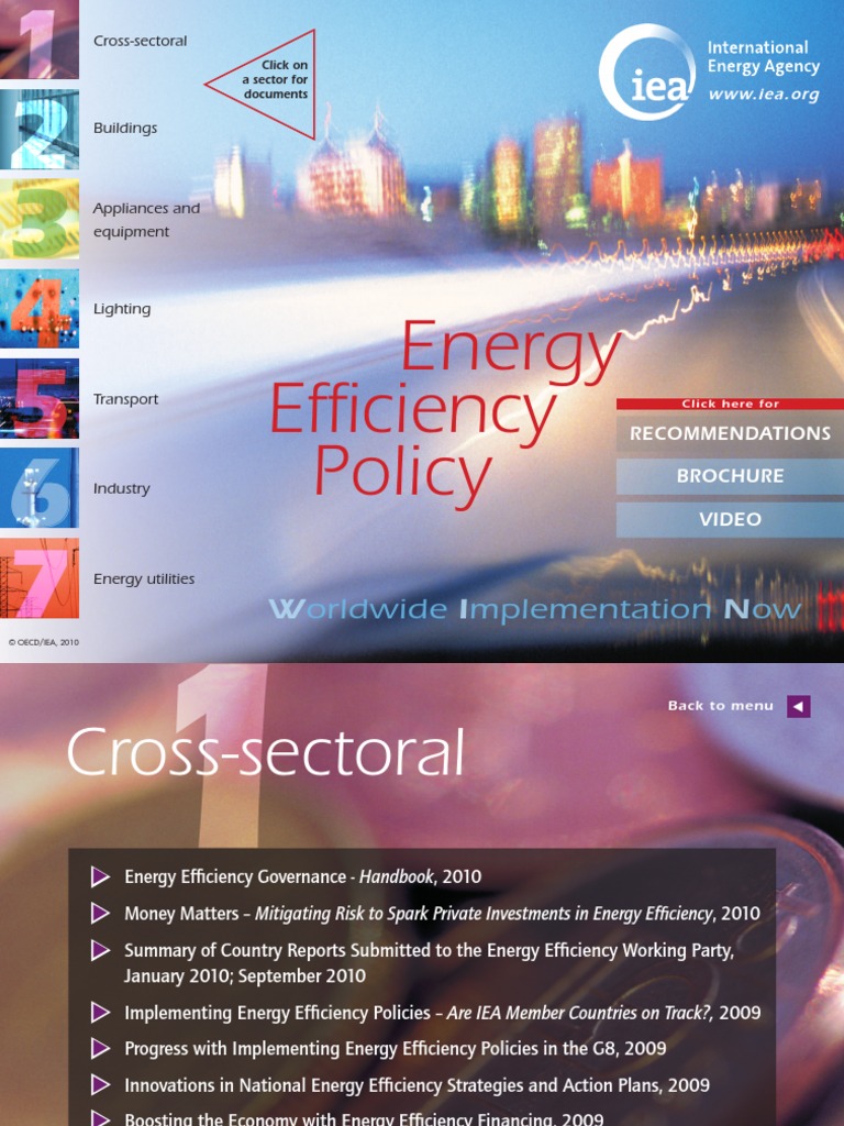Energy Efficiency Policy | PDF | International Energy Agency ...