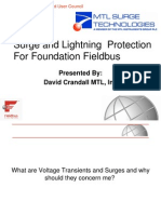 Surge and Lightning Protection For Foundation Fieldbus: Presented By: David Crandall MTL, Inc