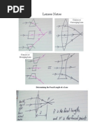 Lenses Notes: Convex or Converging Lens