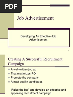 Job Advertisement