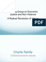 Working Group On Economic Justice and Non-Violence A Radical Revolution of Values
