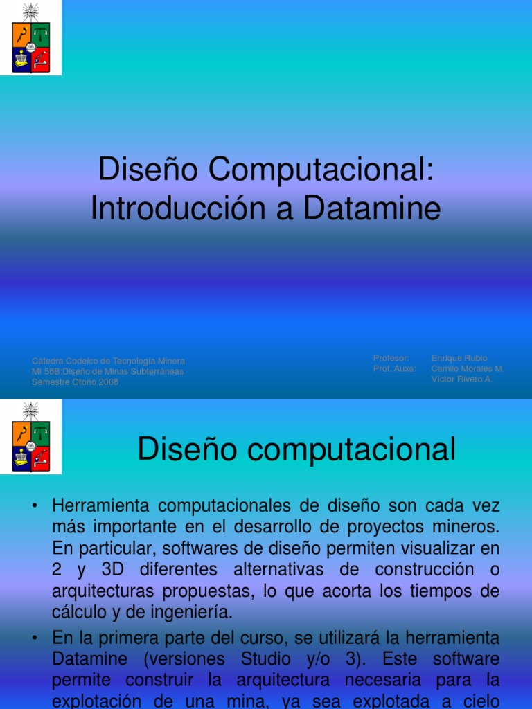 Diseño de Minas con Datamine | PDF | Minería | Industria pesada