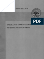 Discharge Characteristics of Broad-Crested Weirs: Geological Survey Circular 397