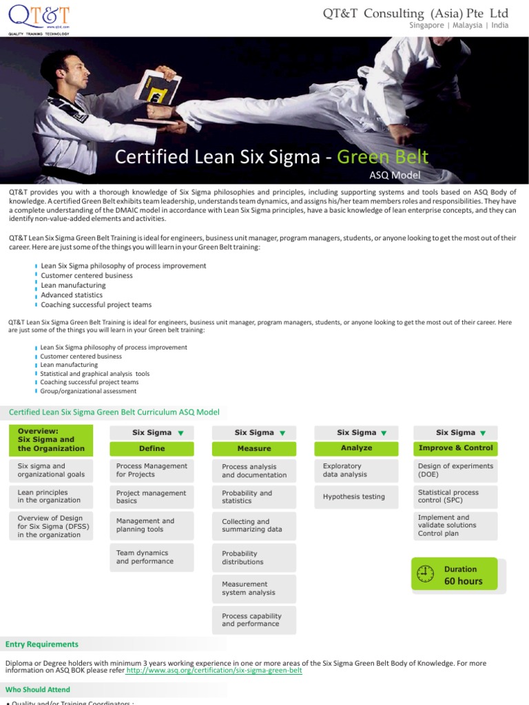 Certified Lean Six Sigma - : Green Belt | PDF | Six Sigma | Lean ...