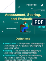 Pass/Fail 85% F: Assessment, Scoring, and Evaluation