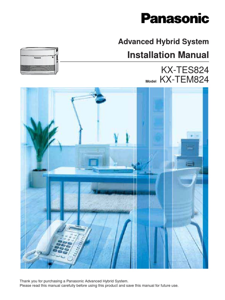 Panasonic KX-TES824 Installation Manual | Electrical Connector | Battery  (Electricity)
