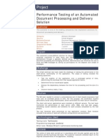 Performance Testing of an Automated Document Processing and Delivery Solution