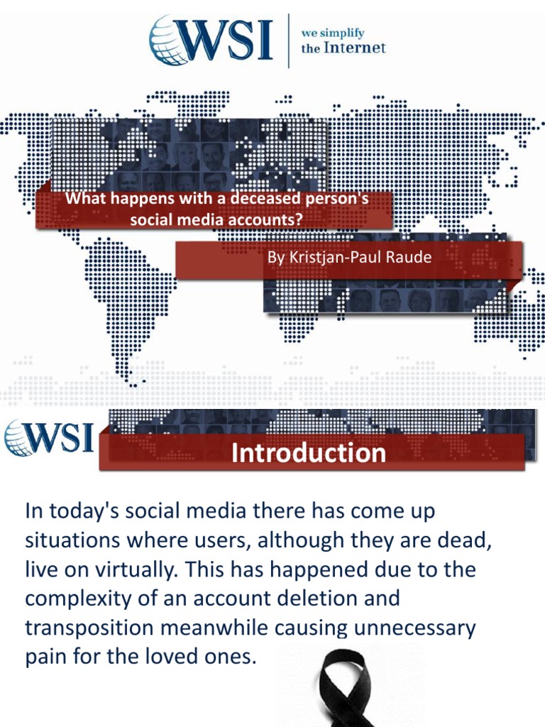 What Happens With A Deceased Person's Social Media Accounts | PDF