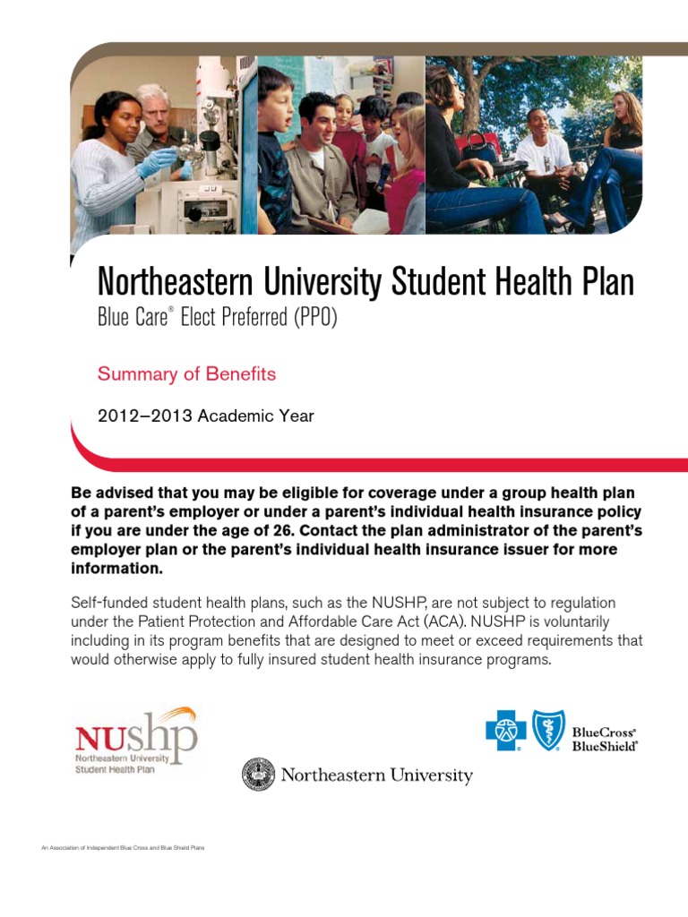 Northeastern University Student Health Plan: Blue Care Elect Preferred ...