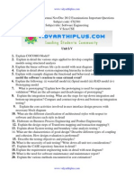 CS2301 Software Engineering Nov-Dec 2012 Important Question V+ Edition