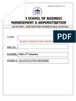 Quantitative Methods - 1