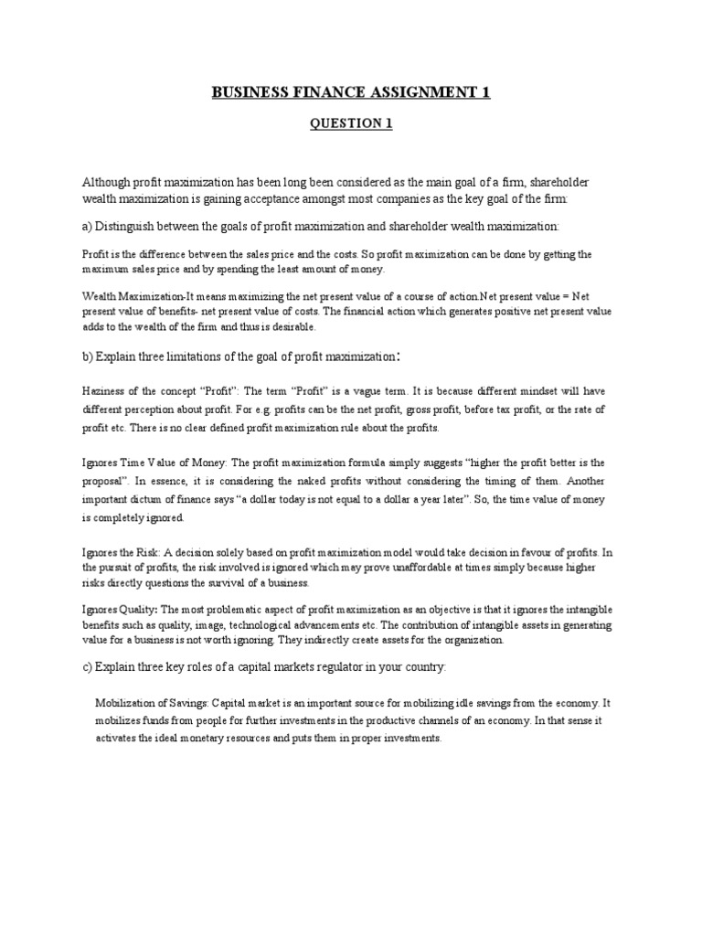 Financial management 2 assignment picture