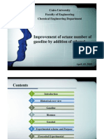 Progress Presentation of Improvement of Octane Number
