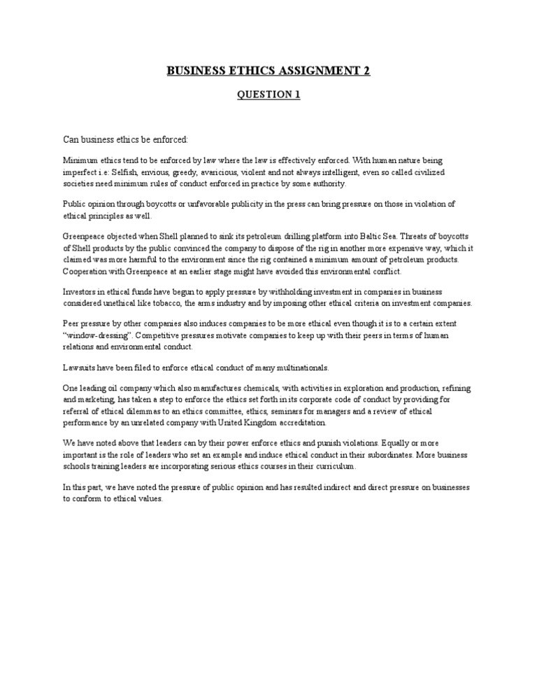 Business ethics assignment pdf picture
