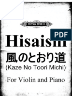 Hisaishi Jou-'Kaze No Toori Michi' From Tonari No Totoro(1988)-SheetMusicCC