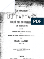 Jannet Claudio - Les Resultats Du Partage Force Des Successions en Provence