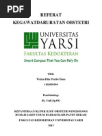 Download Referat Obgyn Kegawatdaruratan Obstetri by Wulan Dita Pratiwi SN144646868 doc pdf