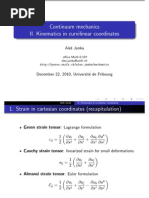 Continuum Mechanics II. Kinematics in Curvilinear Coordinates