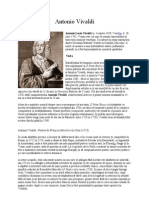 Articol Despre Muzicianul Bine Cunoscut Antonio Vivaldi - Viata Si Opera Acestuia Sunt Prezentate in Acest Articol.