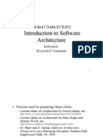 Introduction To Software Architecture: SE464/CS446/ECE452